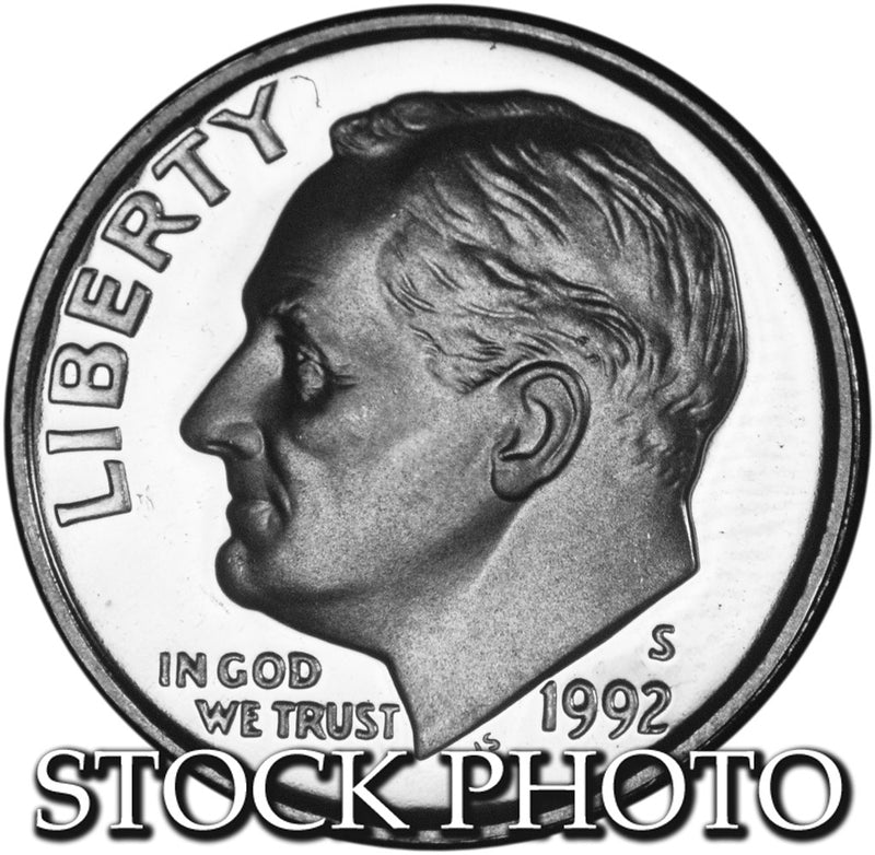 1992-S Roosevelt Dime . . . . Gem Brilliant Proof Silver