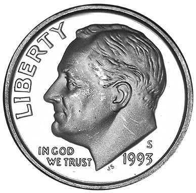 1995-S Roosevelt Dime . . . . Gem Brilliant Proof Silver