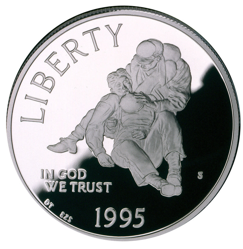 1995-S Civil War Battlefield Preservation Silver Dollar . . . . Gem Brilliant Proof in Original U.S. Mint Capsule