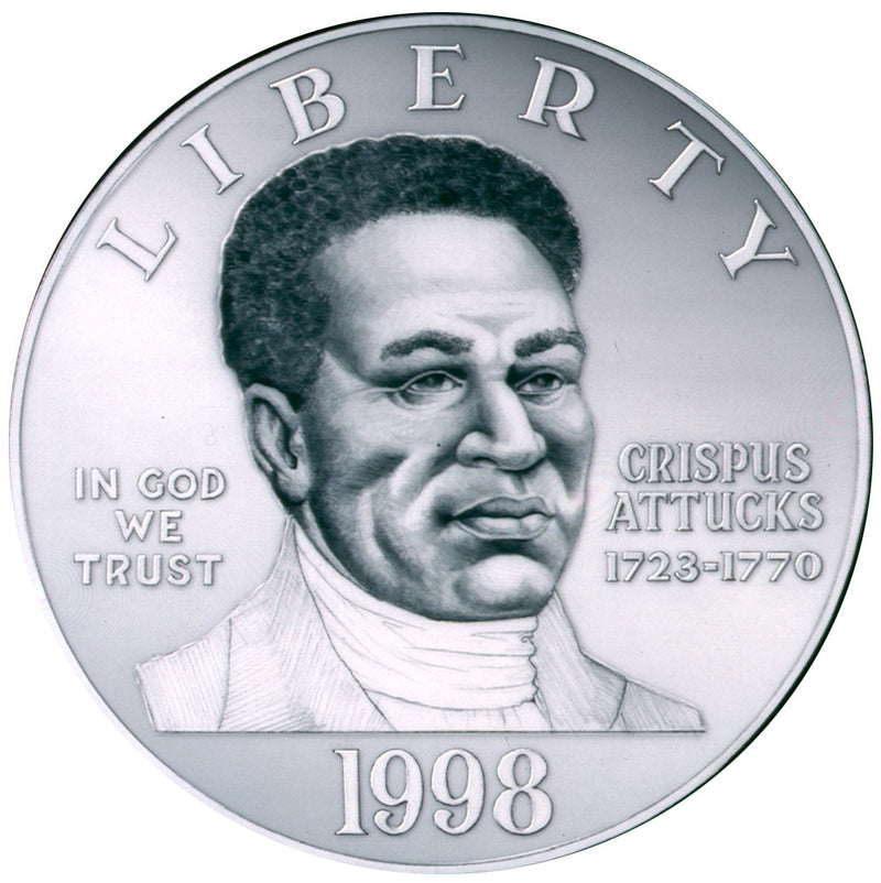 1998-S Black Revolutionary War Patriots Silver Dollar . . . . Gem BU in Original U.S. Mint Capsule