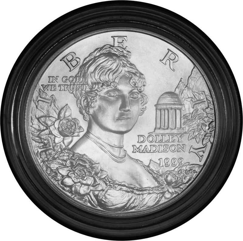 1999-P Dolley Madison Silver Dollar . . . . Gem BU in original U.S. Mint Capsule