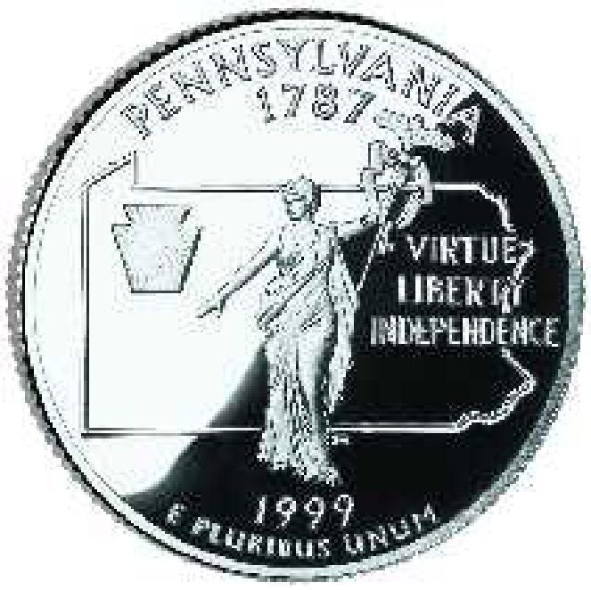 1999 Pennsylvania State Quarter . . . . Choice BU