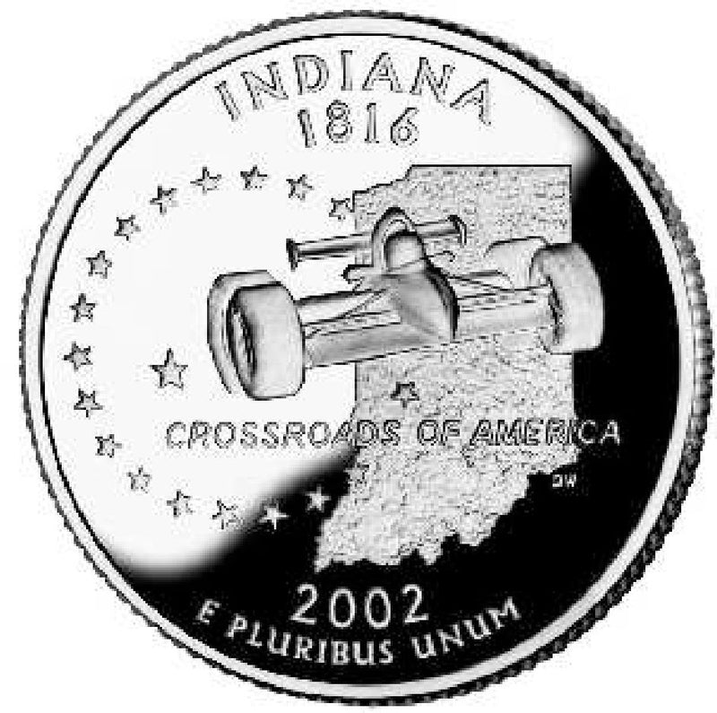 2002 Indiana State Quarter . . . . Choice BU