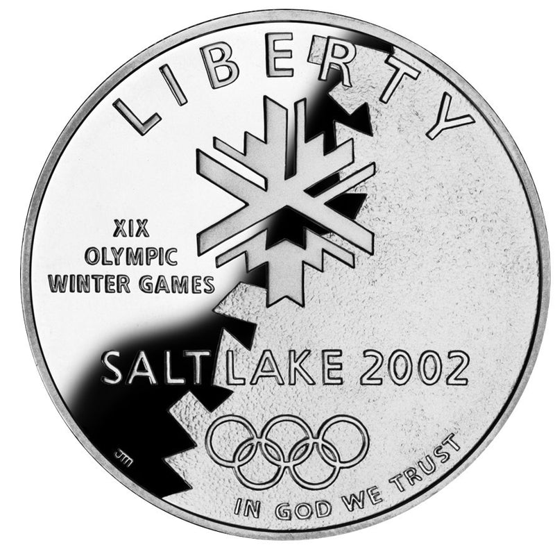 2002-P Salt Lake City Olympic Games Silver Dollar . . . . Gem Brilliant Proof in Original U.S. Mint Capsule