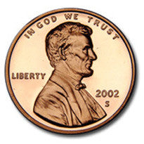 2002-S Lincoln Cent . . . . Gem Brilliant Proof