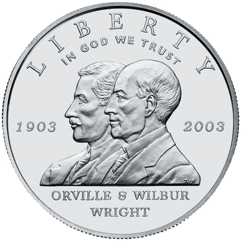 2003-P First Flight Centennial Silver Dollar . . . . Gem BU in Original U.S. Mint Capsule