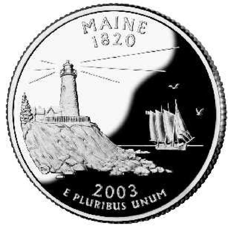 2003 Maine State Quarter . . . . Choice BU
