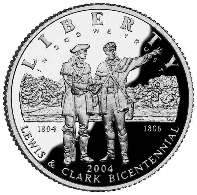 2004-P Lewis and Clark Bicentennial Silver Dollar . . . . Gem Brilliant Proof in original U.S. Mint Box