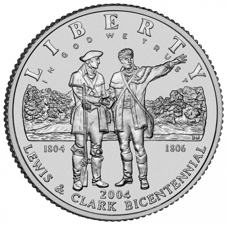 2004-P Lewis and Clark Bicentennial Silver Dollar . . . . Gem BU in original U.S. Mint Box