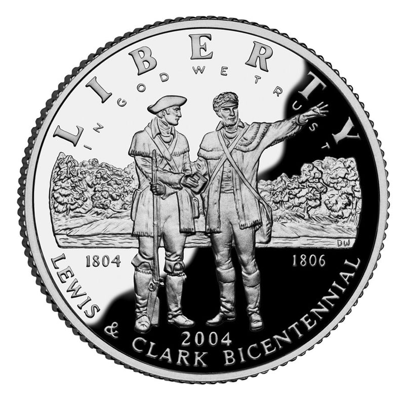 2004-P Lewis and Clark Bicentennial Silver Dollar . . . . Gem Brilliant Proof in Original U.S. Mint Capsule