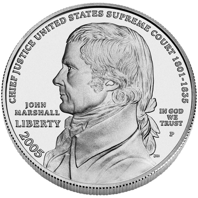 2005-P Chief Justice John Marshall Silver Dollar . . . . Gem BU in original U.S. Mint Box