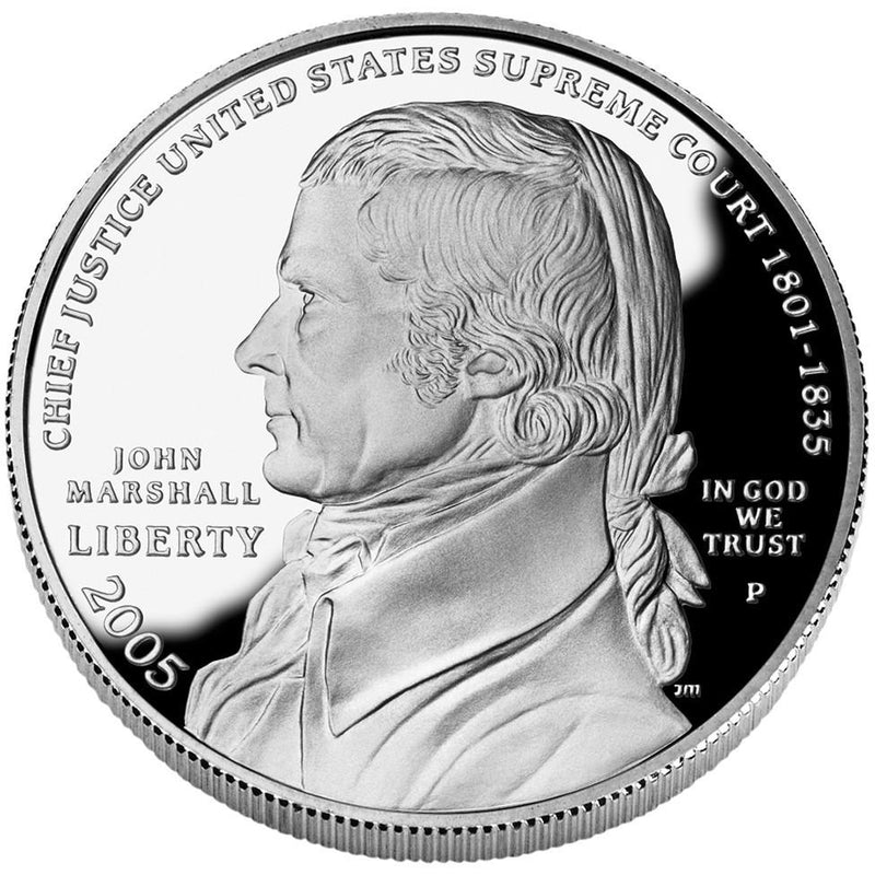 2005-P Chief Justice John Marshall Silver Dollar . . . . Gem Brilliant Proof in original U.S. Mint Box