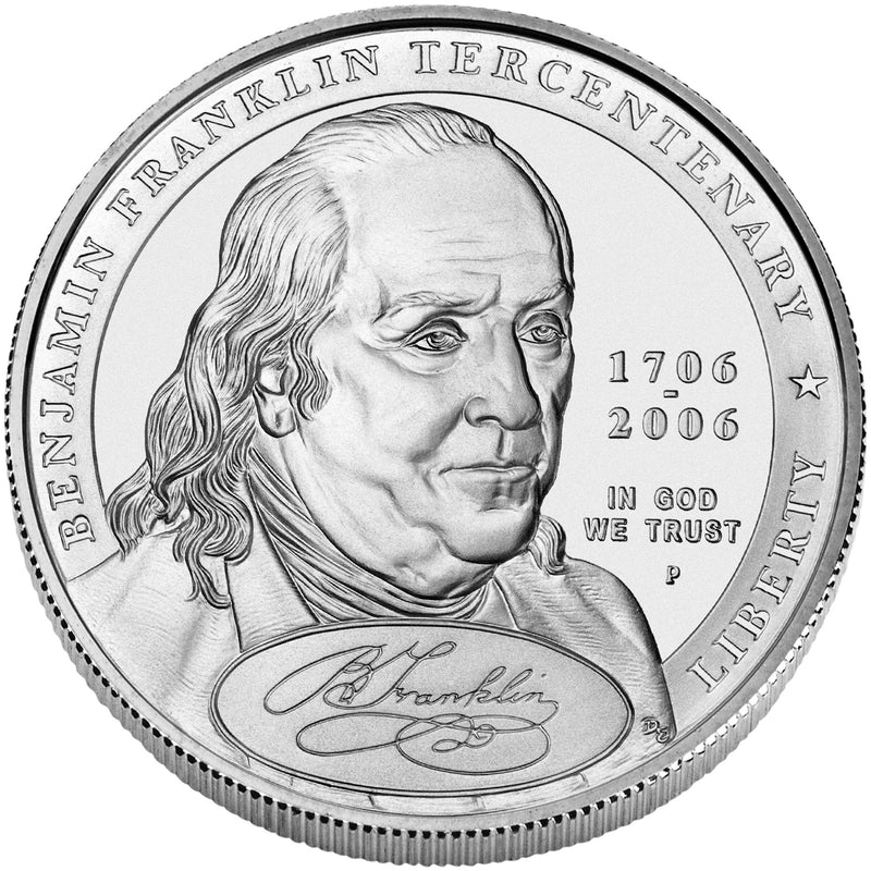 2006-P Benjamin Franklin Founding Father Silver Dollar . . . . Gem BU in original U.S. Mint Capsule