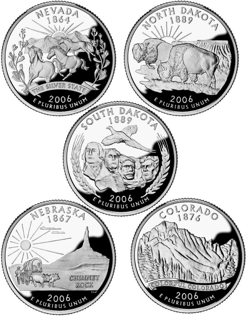 All 10 2006-P and D State Quarters . . . . Choice BU