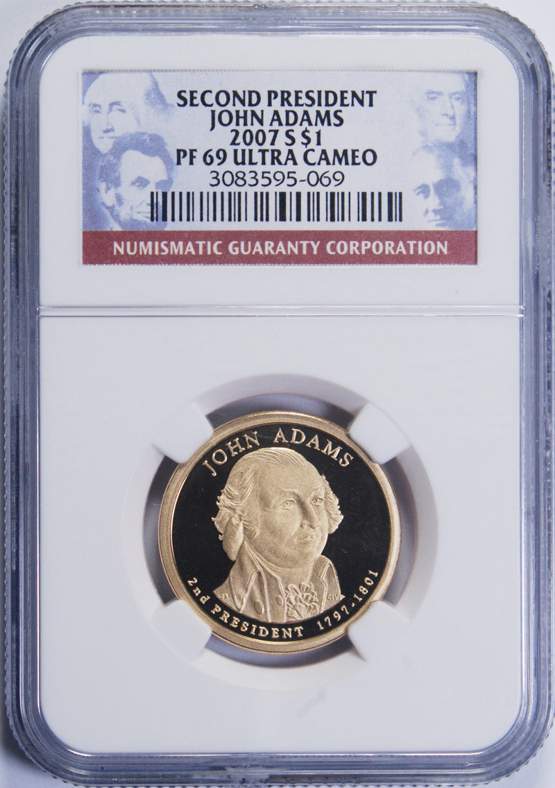 2007-S Adams (John) Presidential Dollar . . . . NGC PF-69 Ultra Cameo