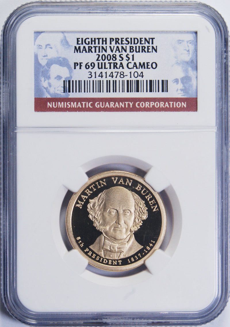 2008-S Van Buren Presidential Dollar . . . . NGC PF-69 Ultra Cameo
