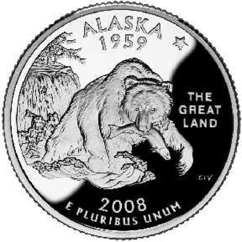 2008 Alaska State Quarter . . . . Choice BU