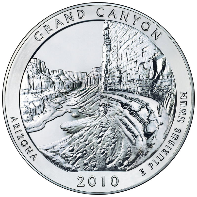 2010 Grand Canyon National Park, AZ Silver 5 oz Collector Edition Coin . . . . in Original U.S. Mint Box with COA