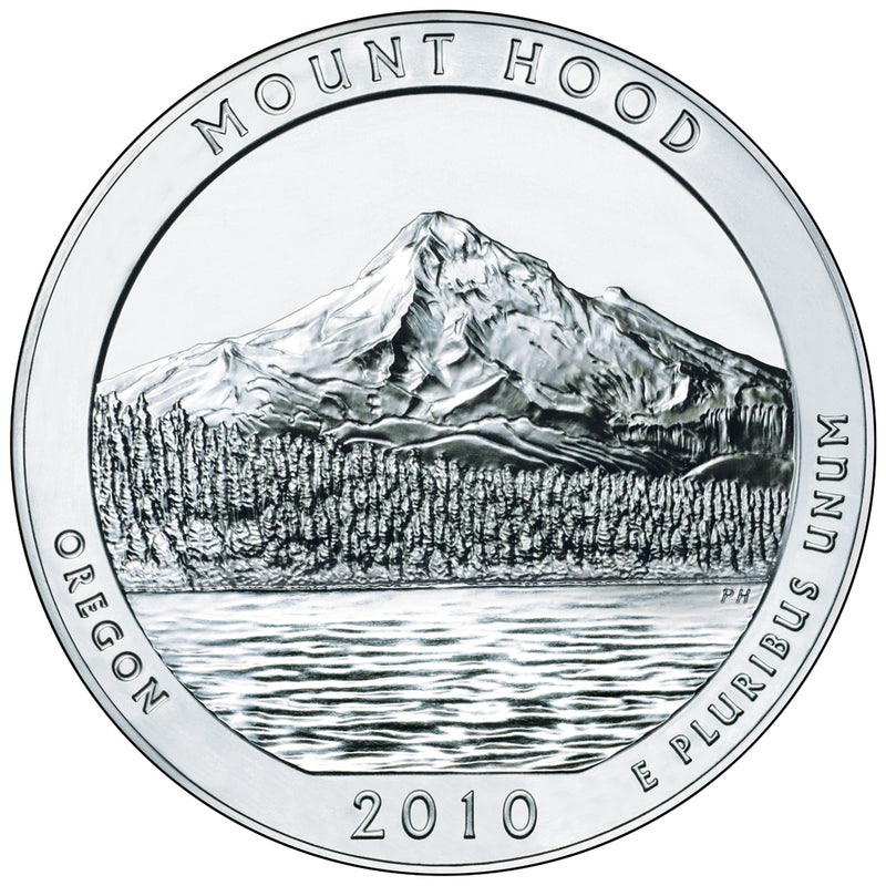 2010 Mt. Hood National Forest, OR Silver 5 oz Collector Edition Coin . . . . in Original U.S. Mint Box with COA