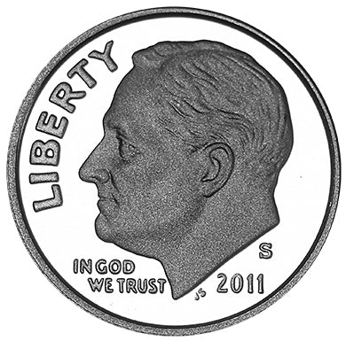 2011-S Roosevelt Dime . . . . Gem Brilliant Proof Silver