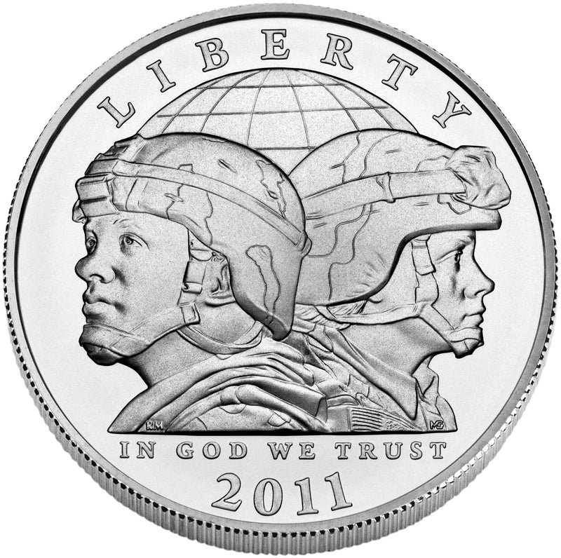 2011-S U.S. Army Silver Dollar . . . . Gem BU in original U.S. Mint Capsule