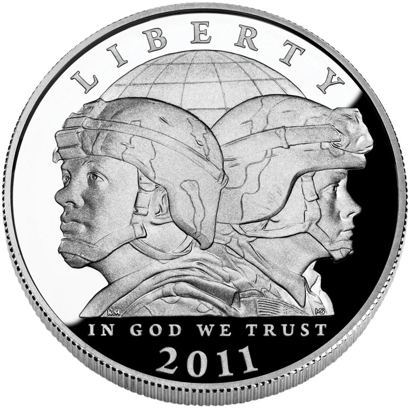 2011-P U.S. Army Silver Dollar . . . . Gem Brilliant Proof in original U.S. Mint Capsule