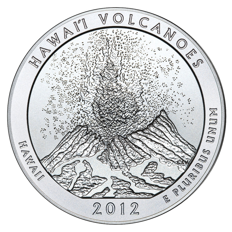 2012 Hawaii Volcanoes National Park, HI Silver 5 Oz Bullion Coin . . . .  in Capsule only