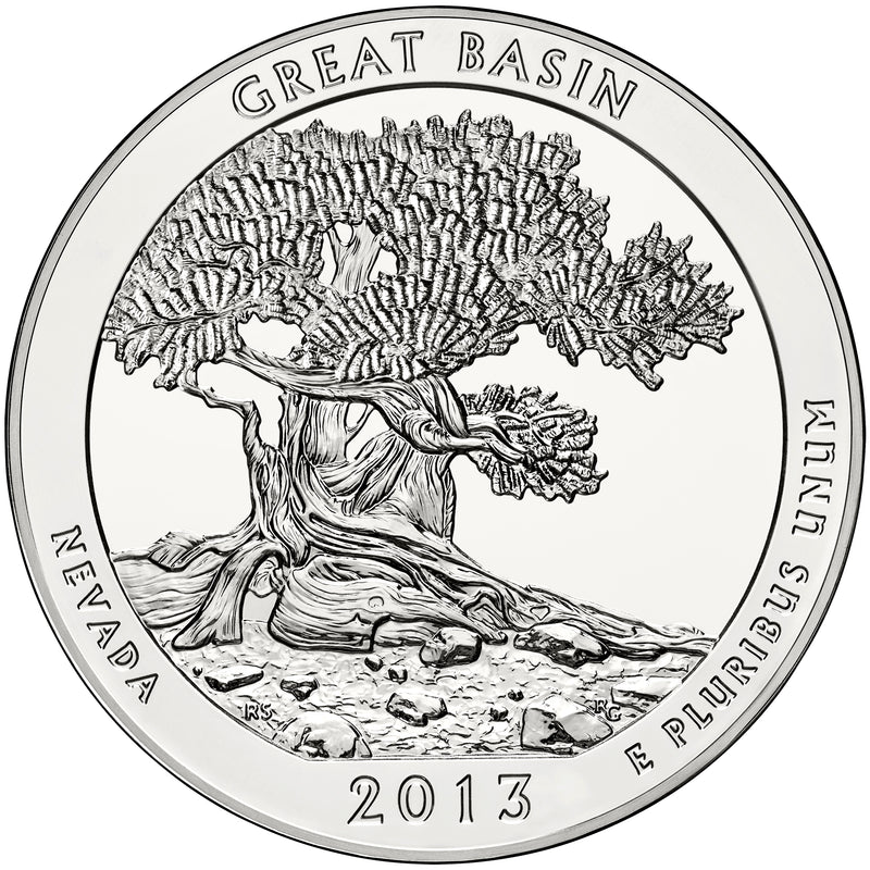 2013 Great Basin National Park, NV Silver 5 oz Bullion Coin . . . .  in Capsule only