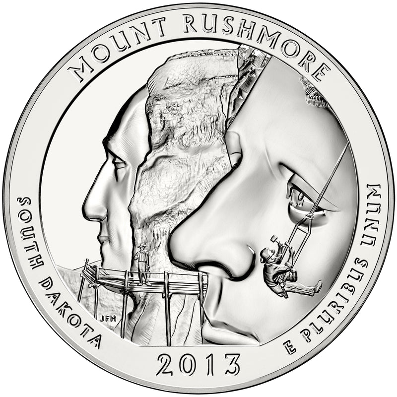 2013 Mount Rushmore National Memorial, SD Silver 5 oz Collector Edition Coin . . . . in Original U.S. Mint Box with COA