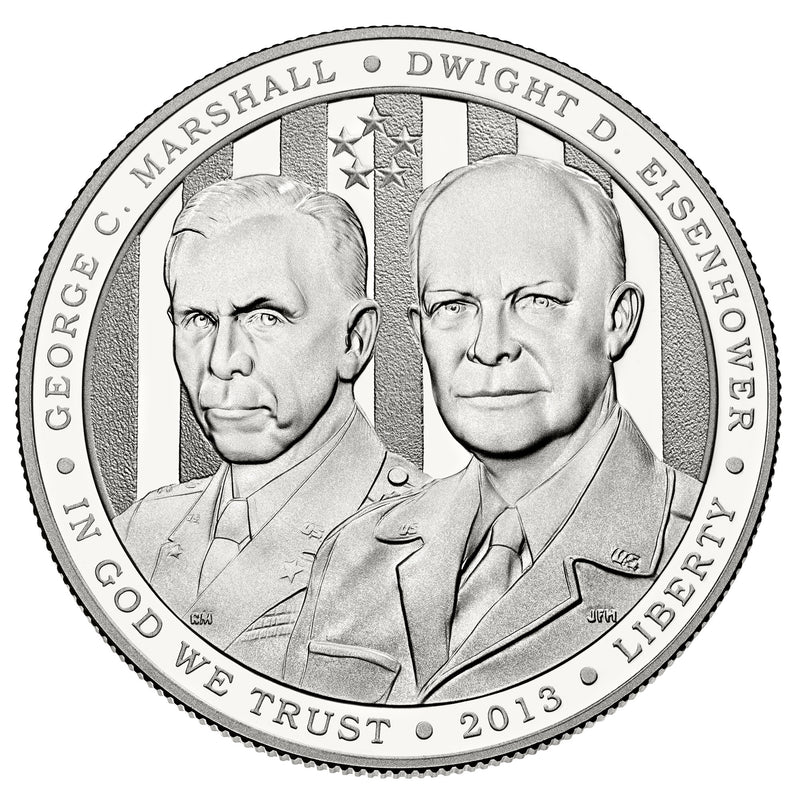 2013-P 5-Star Generals Silver Dollar . . . . Gem Brilliant Proof in original U.S. Mint Capsule