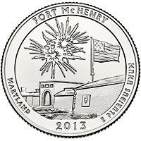 2013-D Fort McHenry National Monument, MD Quarter . . . . Choice BU