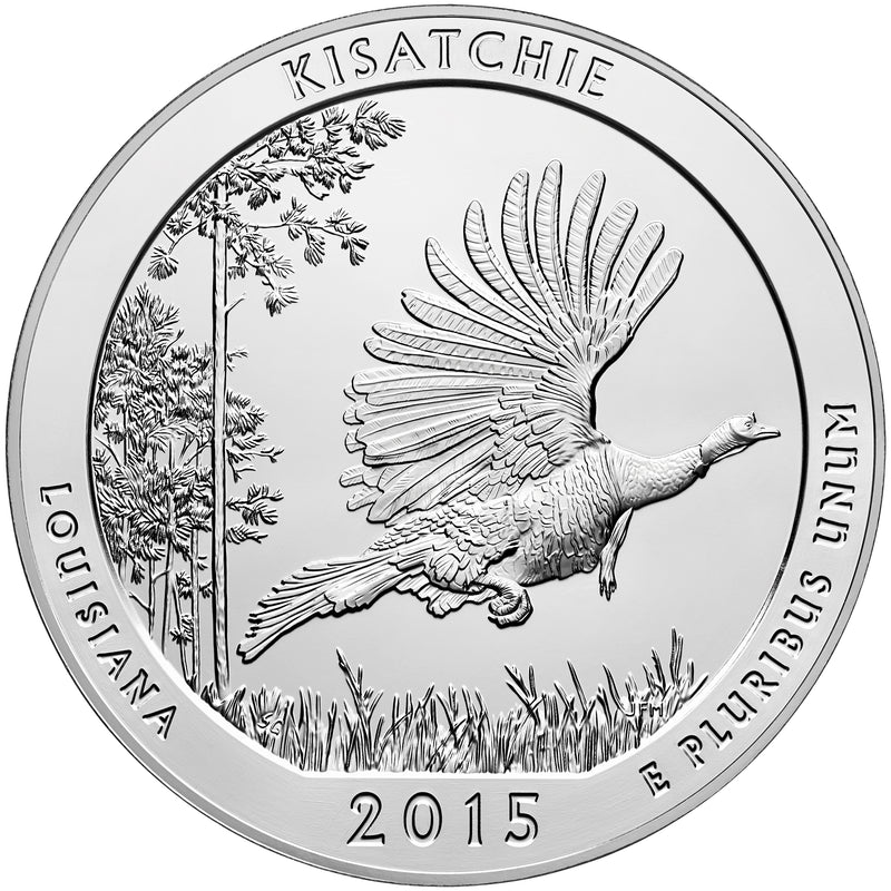 2015 Kisatchie National Forest, LA Silver 5 oz Collector Edition Coin . . . . in Original U.S. Mint Box with COA