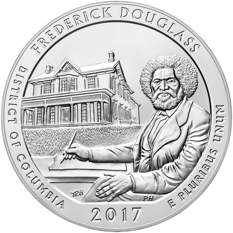 2017 Frederick Douglas National Historic Site, DC Silver 5 oz Collector Edition Coin . . . . in Original U.S. Mint Box with COA