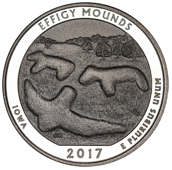 2017-S Effigy Mounds National Park, IA Quarter . . . . Enhanced BU