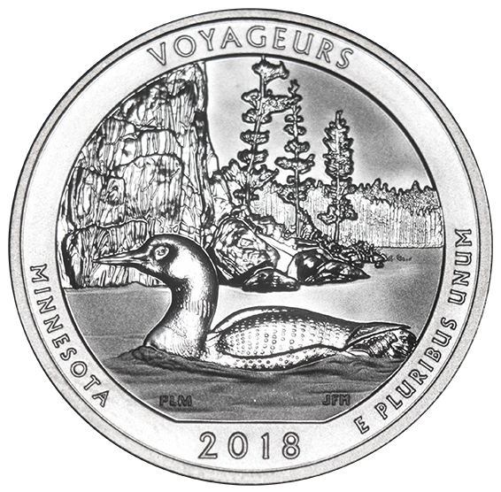 2018-S Voyageurs National Park, MN Quarter . . . . Superb Reverse Proof