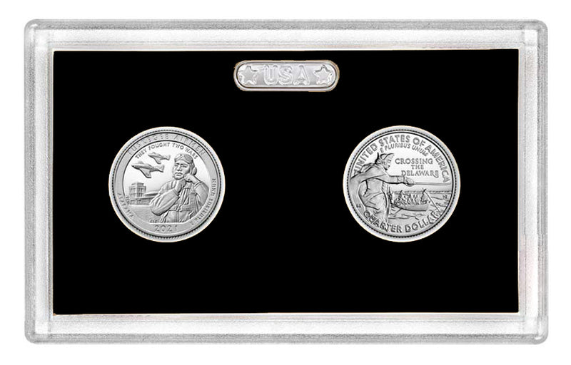 2021-S Silver America the Beautiful Quarter 2-coin Proof Set . . . . Superb Proof Silver