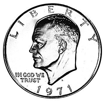 Silver Eisenhower Dollars 1971-74 . . . . All 4 Gem BU Silver