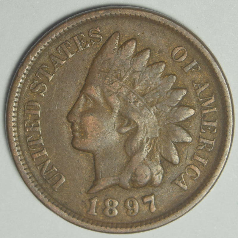 1897 Indian Cent . . . . XF/AU corroded