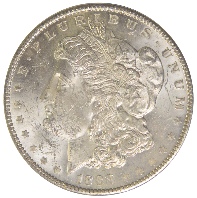 1888 Morgan Dollar . . . . Select BU Toned Reverse