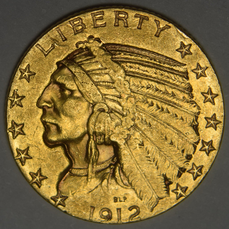 1912-S $5.00 Indian Gold . . . . Choice About Uncirculated