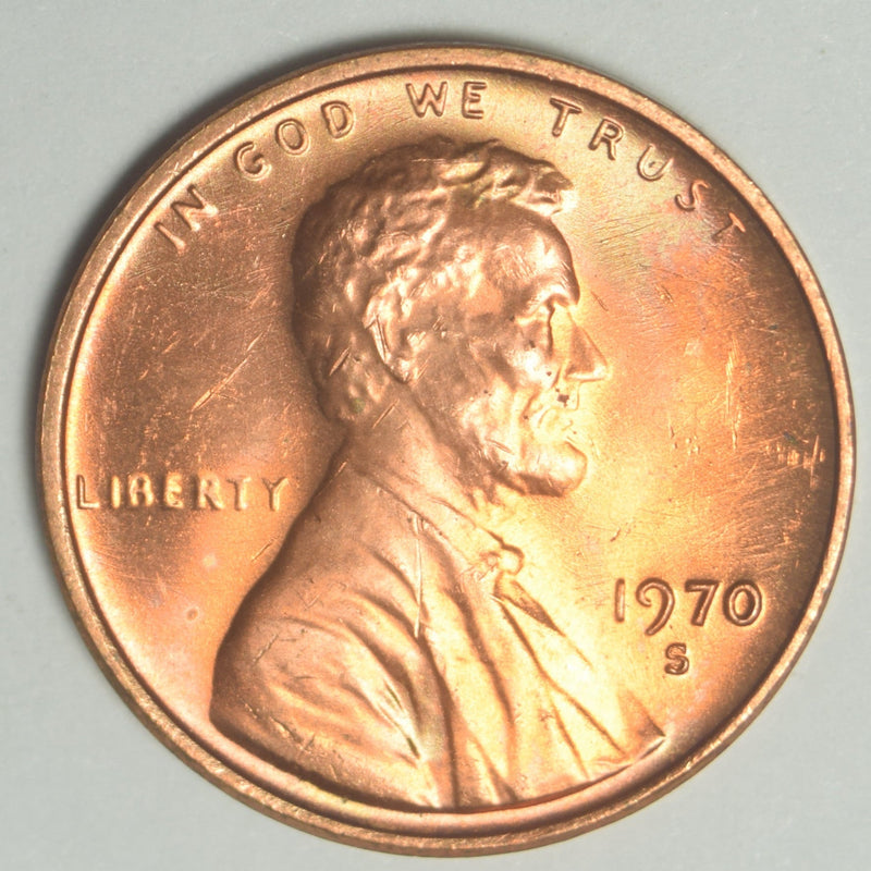 1970-S Small Date Lincoln Cent . . . . Gem BU Red