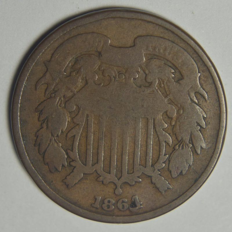 1864 Two Cent Piece . . . . Fine rough