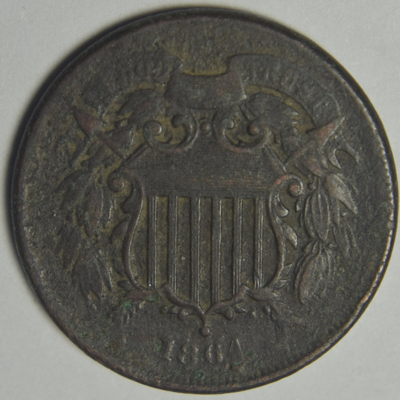 1864 Two Cent Piece . . . . Fine corroded