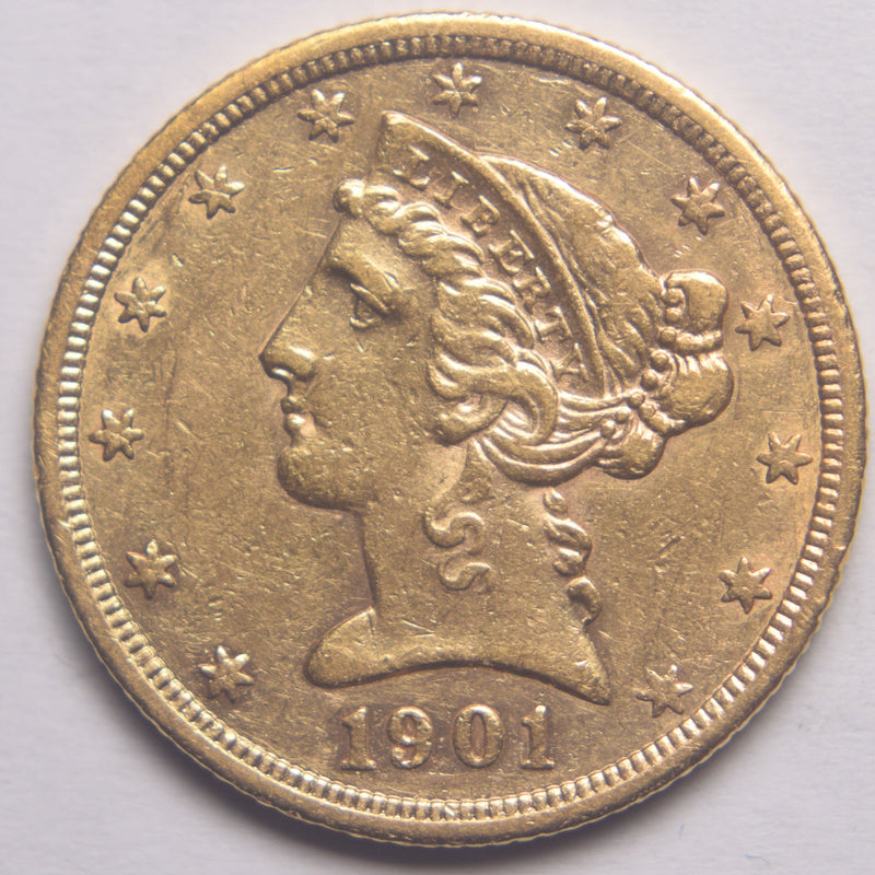 1901-S $5.00 Liberty Gold . . . . Select Brilliant Uncirculated