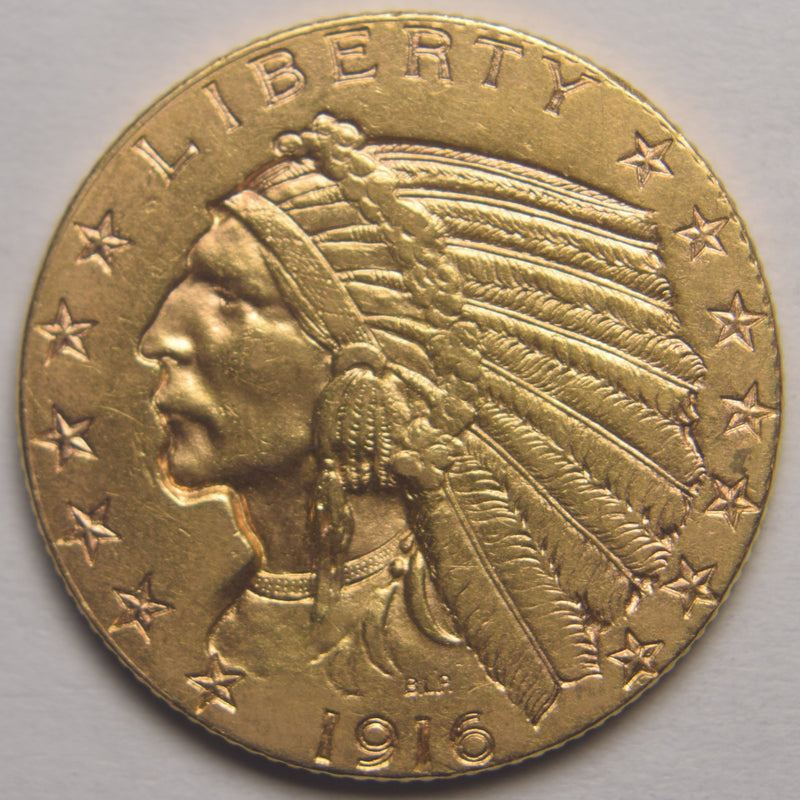 1916-S $5.00 Indian Gold . . . . Select Brilliant Uncirculated