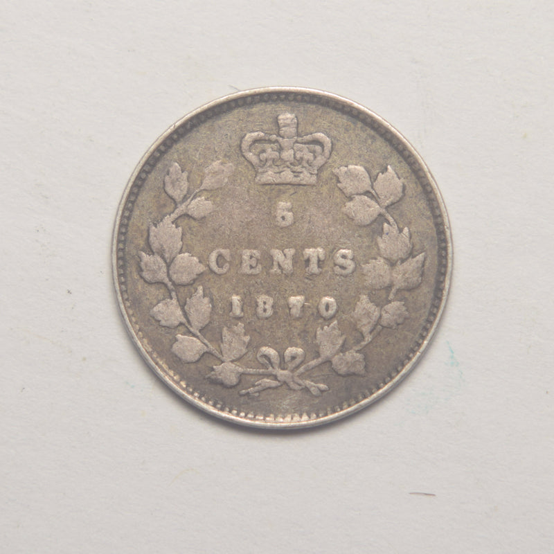 1870 Canadian 5 Cents . . . . Fine