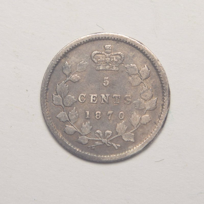 1870 Canadian 5 Cents . . . . Very Fine
