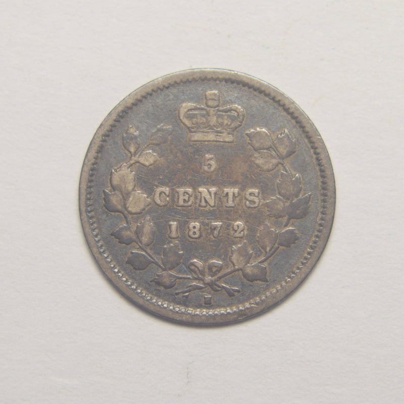 1872-H Canadian 5 Cents . . . . Fine/VF