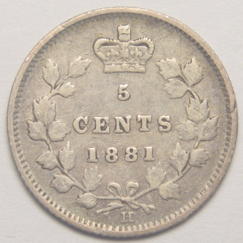 1881-H Canadian 5 Cents . . . . Very Fine