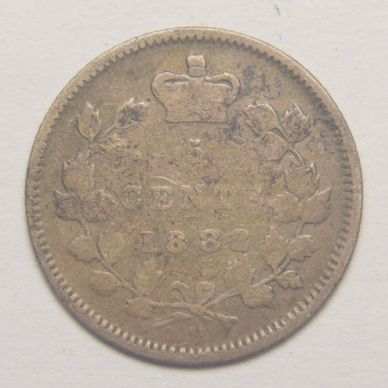 1882-H Canadian 5 Cents . . . . Very Fine